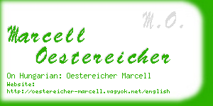 marcell oestereicher business card